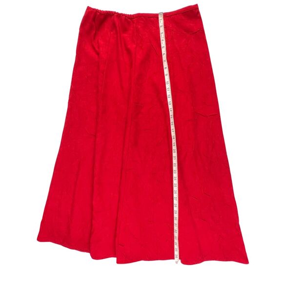 Christopher Banks Skirt 14 Solid Tomato Red Flowy Midi A Line Essential Skirt - Picture 4 of 11